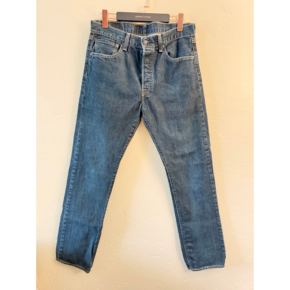Levi Strauss & Co 501 Original Fit Mens‎ Jeans Dark Wash Size 33x34